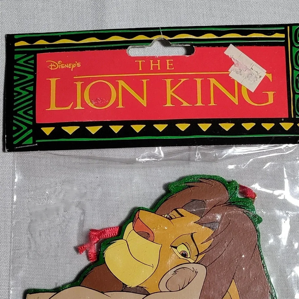 Vintage‎ Disney Lion King Wooden Christmas Ornament Kurt Adler Nala and Mufasa